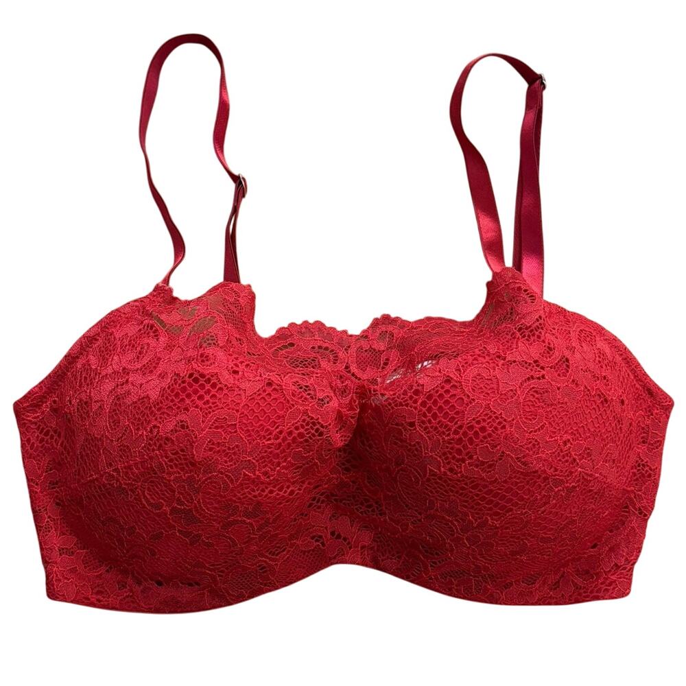 Elegant Red Lace Bra